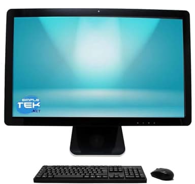 SIMPLETEK – All in one PC 23" Full HD i7 16GB 480GB Windows 10 Pro AiO | Con webcam e casse integrate | HDMI e Kit Mouse e Tastiera wireless (Ricondizionato)