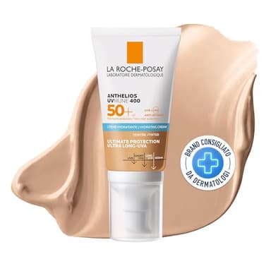 La Roche-Posay, Anthelios UVmune 400, Crema solare idratante, SPF50+, protezione UVA e UVB molto alta, adatta a pelli sensibili, resistente all'acqua, con profumo, 50 ml