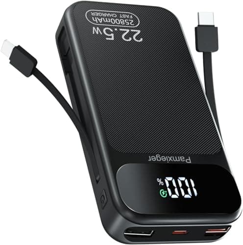 Power Bank 25.800mAh 22,5W PD3.0 QC4.0 Ricarica Rapida USB C Input & Output Caricatore Portatile Powerbank con LCD Display Digitale per Smartphone e Tablet