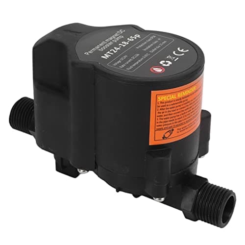 Fockety Pompa di Aumento della Pressione dell'Acqua, Pompa di rilancio Automatica per Doccia ad Alta Pressione e Basso Rumore, DC24V in Linea Acqua Boosting Pompa con Tubo di Acqua per la casa (EU)