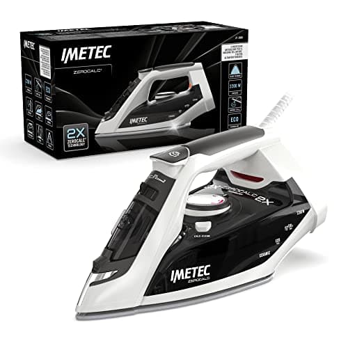 Imetec ZeroCalc Z1 2800 - Ferro da Stiro a vapore - Tecnologia Anticalcare - Piastra Ceramica ad Alta Scorrevolezza - Tecnologia a Risparmio Energetico - 2200 Watt - Colpo Vapore 130 g - Calc Clean