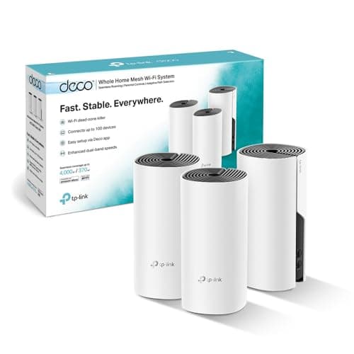 TP-Link Deco M4 WiFi Mesh, Dual Band AC1200, 2 Porte Ethernet Gigabit, Modalità Router e Access Point, Parental Control, 3 Pezzi con Copertura fino a 370 m2