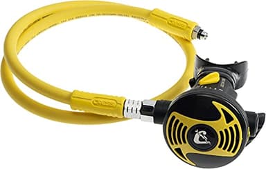 Cressi Octopus XS-Octupus/Secondo Stadio Completo di fusta per Immersioni Unisex-Adulto, Giallo, unica