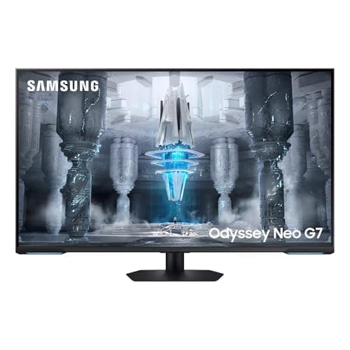 Samsung Monitor Gaming Odyssey Neo G7 (S43CG700), Flat, 43'', 3840x2160 (UHD), 16:9, HDR10+, VA, 144Hz, 1ms (MPRT), Freesync Premium Pro, HDMI, DP, USB, Ingresso Audio, WiFi, Bluetooth, Casse