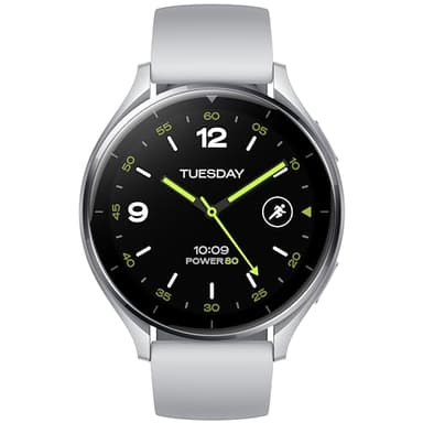 Xiaomi Watch 2 (Smartwatch), Google Wear OS, Display AMOLED 1.43", Autonomia Fino a 65 ore, 160+ Modalità Sportive, Snapdragon W5+ Gen1, 5ATM, Monitoraggio Salute, GNSS L1+L5 a 5 Sistemi, Argento