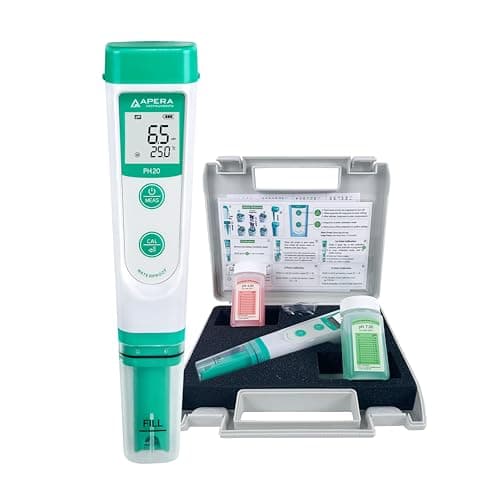 Apera Instruments AI209 PH Tester Economico e Tascabile, PH20 Impermeabile, Accuratezza 0.1, Range 0 – 14.0, Kit Completo