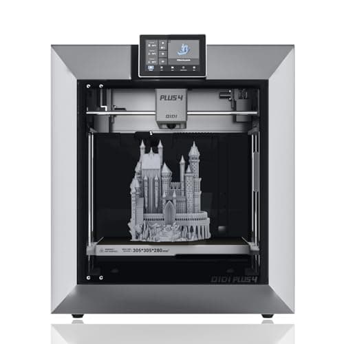 QIDI PLUS4 Stampante 3D, stampa ad alta velocità fino a 600 mm/s,riscaldamento della camera a 65℃, estrusore diretto a 370℃ con ugello integrato,supporto per filamenti PPS-CF, 305 * 305 * 280mm