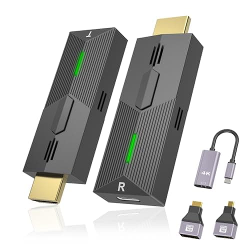 Trasmettitore e Ricevitore HDMI Wireless, Plug & Play 1080P HDMI Wireless Extender, Wireless HDMI per lo streaming di video e audio da laptop/PC/Set-top box a monitor/proiettore/TV decodifica 4K (30m)