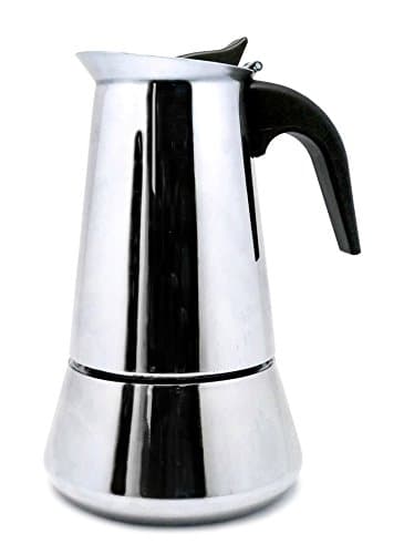 Nerthus Cafetera de inducción 6 tazas Caffettiera induzione 6 Tazze, Acciaio Inossidabile, Argento