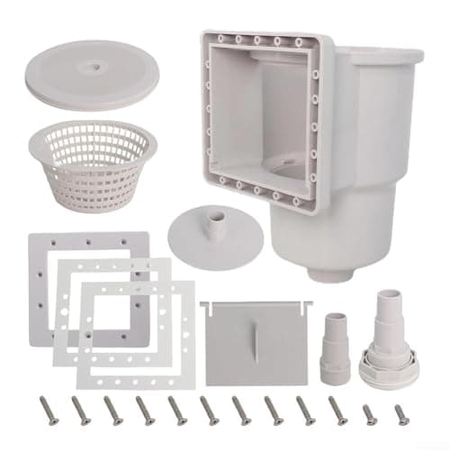 SMZhomeone Kit skimmer fuori terra per piscina, ricambio taglio parete 15,2 cm, per una rimozione efficiente dei detriti e circolazione dell'acqua