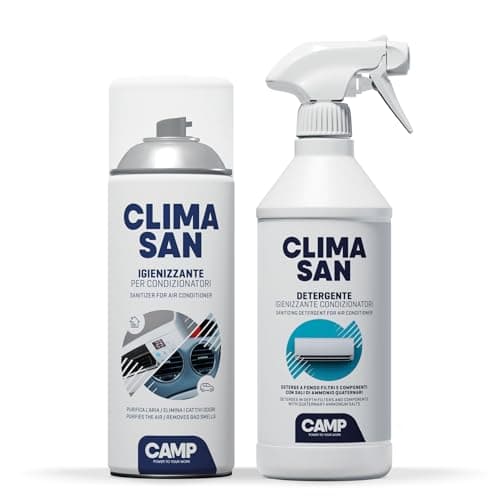 CAMP Climasan igienizzante e detergente, trattamento per gli impianti di climatizzazione di casa e ufficio, purifica e rinfresca l'aria rimuovendo sporco, germi e batteri