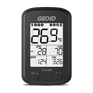 GEOID CC400 GPS Ciclocomputer Wireless Impermeabile Tachimetro per bicicletta Contachilometri per ciclismo IPX6 Impermeabile, ANT+/Bluetooth Ciclocomputer wireless