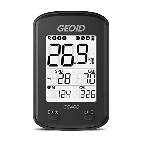 GEOID CC400 GPS Ciclocomputer Wireless Impermeabile Tachimetro per bicicletta Contachilometri per ciclismo IPX6 Impermeabile, ANT+/Bluetooth Ciclocomputer wireless