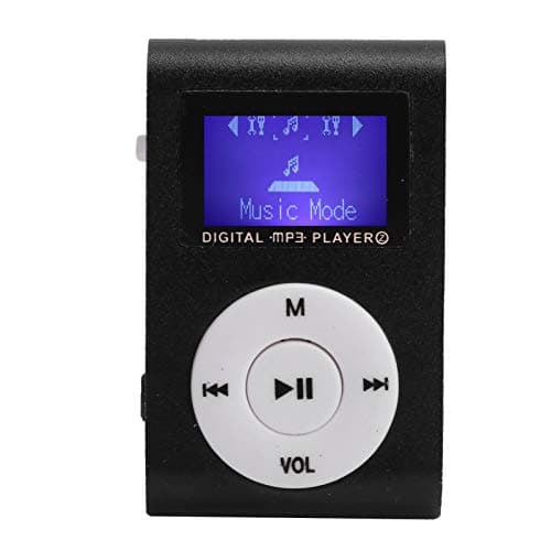 Sxhlseller Mini Lettore Musicale MP3, Lettore Musicale con Clip Posteriore Sportiva Supporta Scheda di Memoria, Lettore Musicale MP3 con Schermo LCD Mini Portatile per Sport (Nero)