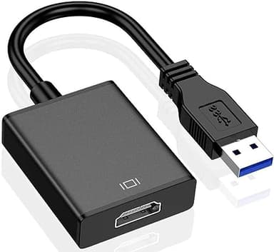 Mokeum Adattatore da USB a HDMI, USB 3.0/2.0 a HD-MI 1080P Video Graphics Cable Converter con Audio per PC Laptop Proiettore HDTV Compatibile con Windows XP 7/8/8.1/10