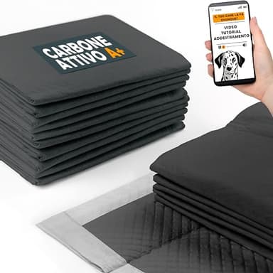 HAND - 50 Traversine Cani 60x90 Carbone Attivo Igienizzante, Antiodore e ad Alta Assorbenza