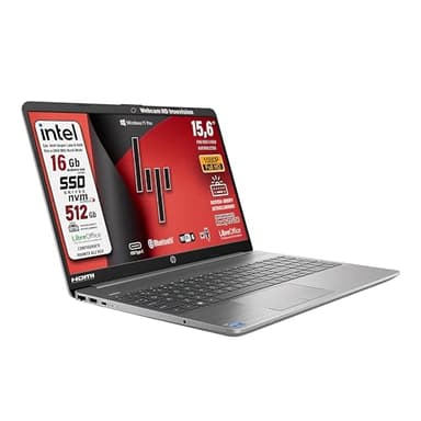 HP 250 G9 notebook portatile, ram 16 gb ddr4, SSD da 512 Gb display fullhd 15.6", N 4500, Tastiera retroilluminata, Wi-fi 6, 3 usb, Win 11 pro, libre office, pronto all'uso, garanzia italia