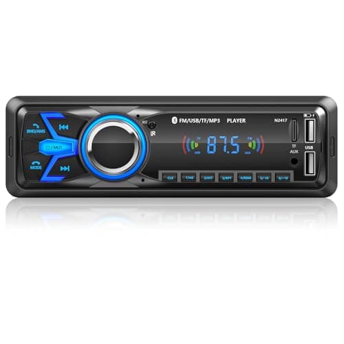 Autoradio Bluetooth,Wistrue Stereo Auto Bluetooth Autoradio 1 DIN FM Radio Bluetooth Auto Lettore MP3 Supporta 2 USB/Ricarica rapida/SD/AUX/Telecomando/supporto iOS/Android