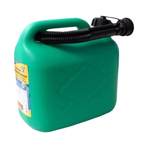Tanica carburante 5 litri, PVC verde,omologazione ONU
