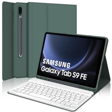 Tastiera Samsung Galaxy Tab S9 FE 10.9" 2023, Custodia Tastiera Tablet Samsung Galaxy Tab S9 11" (SM-X710/SM-X716B/SM-X718U), Tastiera Italiana Bluetooth Rimovibile Samsung Tab S9, Verde scuro…
