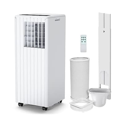 JustSmart Condizionatore Portatile 9000 BTUs, 3-in-1 Condizionatori Portatili, Deumidificazione 42L/giorno, Ventilatore con 2 Velocità, Raffreddamento, 24H Timer, Telecomando, Sleep Mode, 20㎡