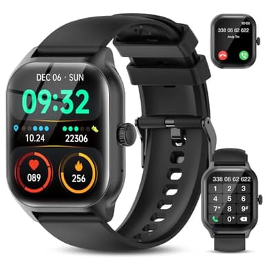 zaisia Smartwatch Uomo Donna con Chiamare/Rispondere, 2.01" Molteplici modalità Sportive Orologio Smartwatch con Contapassi/Sonno/Cardiofrequenzimetro, IP68 Orologio Intelligente per Andorid iOS