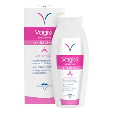 Vagisil Detergente Intimo Delicato Donna pH Balance, Igiene Intima Quotidiana, Senza Sapone, Con Prebiotici Naturali, Rinforza Le Difese Intime Naturali, 250 ml