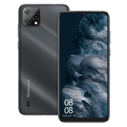 Blackview Telefono portatile 4G, A55 (2022) Smartphone economico Android 11 (schermo 6.52" HD+ 5G WiFi, 4780mAh, 3GB RAM/SD-128GB, 8MP tripla fotocamera posteriore, doppia SIM) 3 slot/Face ID/2 anni