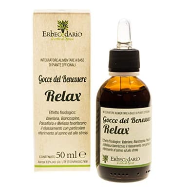 Gocce Del Benessere Relax con Valeriana e Biancospino, Integratore per dormire meglio Calmante e Rilassante, Gocce per dormire contro Agitazione, Nervosismo e Stress - Flacone 50ml