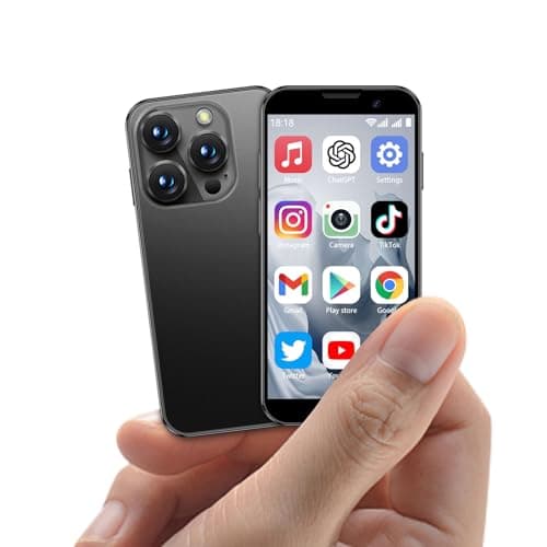 Smartphone Mini con schermo HD da 3,0", telefono mini sbloccato, videocamera da 5 megapixel, riconoscimento facciale, doppia SIM, GPRS, scheda TF e un corpo ultra - sottile, ideale per i bambini Nero