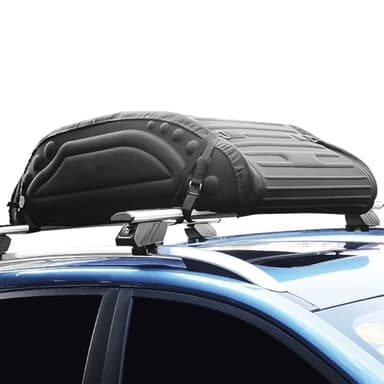 SOARS Box da tetto per auto, 400 l, impermeabile, con nastri per il trasporto, per auto, furgoni, SUV, inclusa custodia per il trasporto