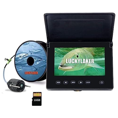 LUCKY Ecoscandaglio Videocamera per Pesca Subacquea DVR Fish Finder subacqueo LED a infrarossi Monitor LCD per videocamera da Pesca Portatile per Pesca in Mare in Kayak