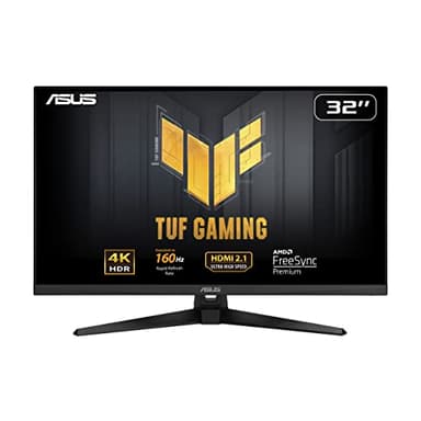 ASUS TUF Gaming VG32UQA1A Monitor Gaming 32” pollici (31,5) 4K (3840 x 2160), Overclock a 160Hz, ELMB Sync, FreeSync Premium, 1ms (MPRT), Overdrive variabile, 120% sRGB, DisplayHDR 400, Nero