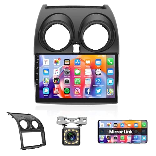 1G+32G Android 13 Autoradio 2 Din per Nissan Qashqai J10 2006-2016 9 Pollici Autoradio con Navi GPS WiFi Mirror Link Bluetooth FM/RDS Radio USB/EQ/DAB/DVR Controllo del Volante Telecamera Posteriore