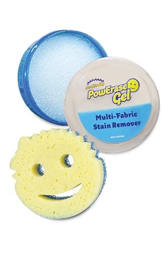 Scrub Daddy Powerase - Smacchiatore in gel per tessuti, detergente multiuso per tessuti e pelle, divani, mobili e tappeti, per vecchie macchie, pulizia materassi, inclusa spugna Scrub Mommy
