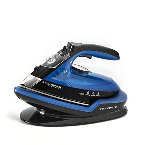 Rowenta De5010 Freemove Ferro da Stiro a Vapore senza Filo, 2400W, 250 Ml, Quantità di Vapore Variabile 120 G/Min, Nero/Blu