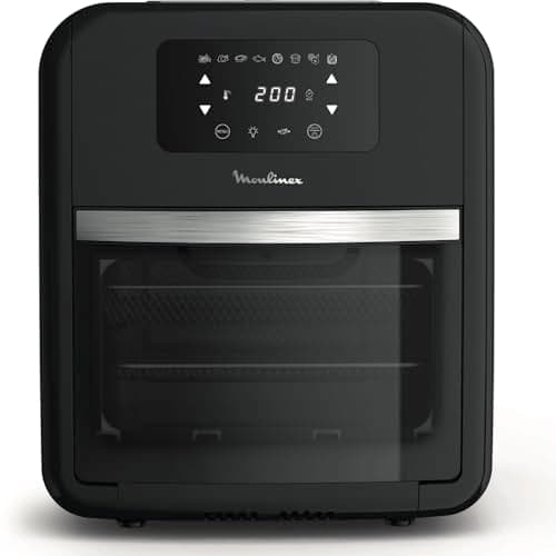 Moulinex Friggitrice ad Aria Calda, Fornetto Elettrico, 11 Litri, Easy Fry Oven & Grill,2000W, Friggitrice Senza Olio, 9 Funzioni, 8 Programmi Automatici,Capacità 6 Persone, 7 Accessori Inclusi AL5018