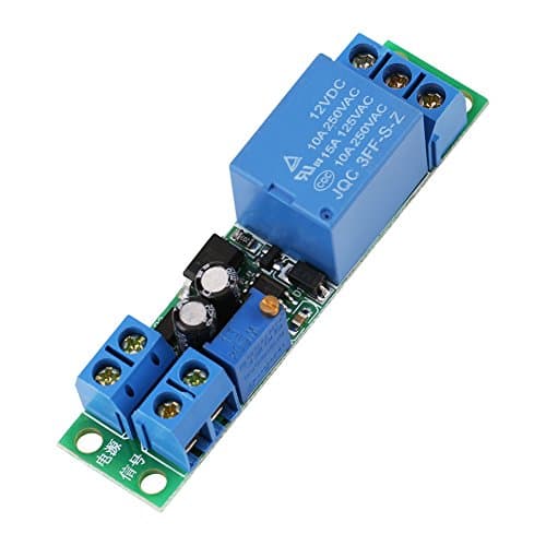 Modulo a Relè a Ritardo DC 12V da 0 a 25 Secondi, Modulo Relè Temporizzatore, Relè Timer Regolabile Disattivazione
