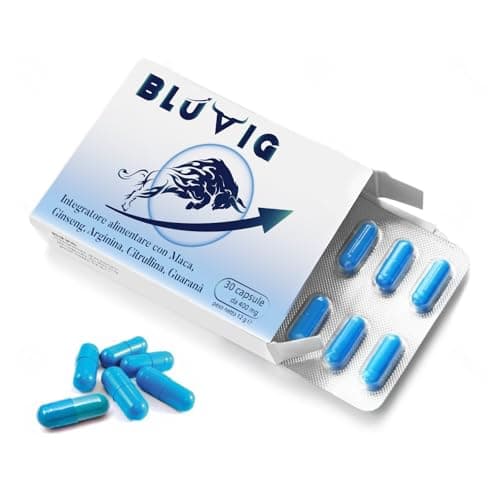 Potente vasodilatatore per libido 30 pillole erezione Potenza blu Vigore Forte Uomo donna testato Integratore di maca,ginseng L arginina- studiato appostiamente per Forza e resistenza