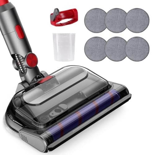 Tergicristallo compatibile con Dyson V7 V8 V10 V11 V15 aspirapolvere elettrico con LED motorizzato turbo spazzola per pavimenti in marmo, legno lavabile