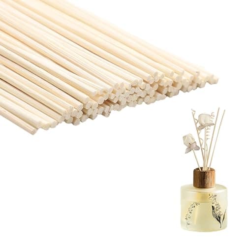 50 Pezzi Bastoncini Diffusore, Bastoncini Per Diffusori, Bastoncini in Legno di Rattan Naturale da 25 cm, per profumo fragranza, per Dispenser di Fragranza