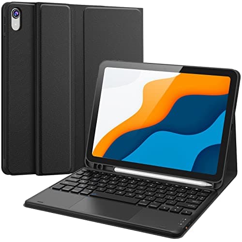 Earto Tastiera iPad 10 Generazione 10.9'' 2022, Cover con Tastiera per iPad 11 Pollici (A16, 2025), 2 Canali BT, Italiano ‎QWERTY Staccabile Magnetico con Touchpad, Nero