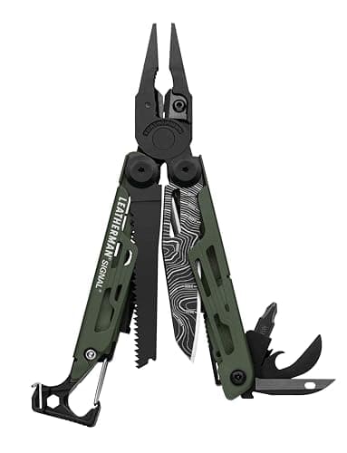 LEATHERMAN Signal - Attrezzo Multifunzione Tascabile con 19 Pratici Strumenti per Fai da Te, Outdoor e Campeggio - Verde