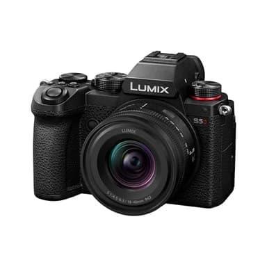 Panasonic DC-S5DNE-K Lumix S5D Corpo Macchina Mirrorless Full Frame, 24,2MP, Registrazione 4K 60P, Live View Finder, Monitor ad Angolo Libero, Wi-Fi, con Lente S-R1840E 18-40 mm S, Nero, S5D (NUEVO)