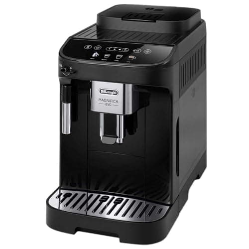De'Longhi Magnifica Evo ECAM290.21.B, Macchina Caffè Automatica con Montalatte, Macchina Compatta dal Chicco alla Tazza, Montatura Manuale del Latte, 4 Ricette, Display Colorato Soft Touch, Nero