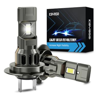 KOYOSO H7 LED Lampadine 100W 24000LM LED Luci per 12V Auto 6500K Bianco, Confezione da 2