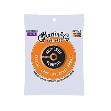 Martin 92/8 corde per chitarra acustica – Phosphor Bronze Custom Light (calibro leggero.011 – .052)