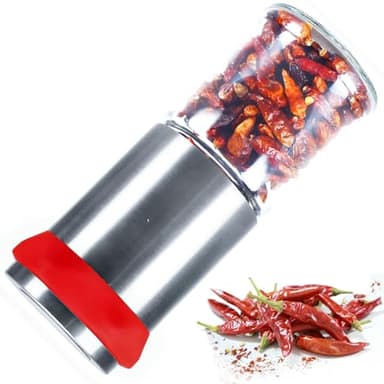 QIANCSJ Macinino peperoncino in acciaio inox, taglia peperoncino per spezie grossolane e peperoncino, anche come macinaspezie