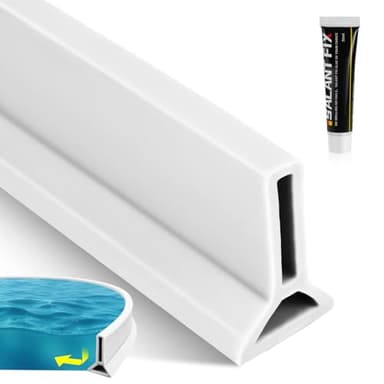 Flintronic 1M Barriera Doccia, Barriera per Doccia Pieghevole, con Colla Impermeabile 50g, Autoadesiva Silicone Doccia per Acqua Barriera, Soglia Della