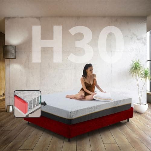 Comfy Line Materasso molle insacchettate e Memory alto 30 Cm | Materasso rigido anche per pesi Extra matrimoniale 160X190 Cm | Materasso ortopedico anallergico con tessuto sfoderabile - MOD. MARTE